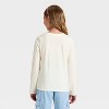 Girls' Long Sleeve 'Bow Heart' Graphic T-Shirt - Cat & Jack™ Cream - 3 of 4