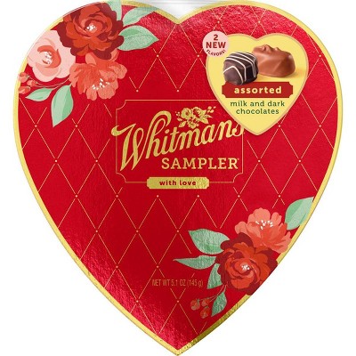 Whitman's Valentine's Sampler Assorted Chocolates Heart - 5.1oz