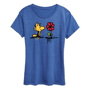 Women's - Peanuts - Woodstock Rose Short Sleeve Graphic T-Shirt - 1 of 4