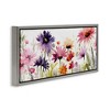 Stupell Industries Pink & Purple Blossoms Floating Frame Canvas Art, Gray, 31" x 14" - 2 of 4