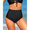 FIONECA Women Retro High Waisted Bikini Bottoms Tummy Control Swimsuit Bottoms - 2 of 4