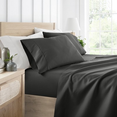 4 Piece Bed Sheet Set Solid Double Brushed Microfiber, Ultra Soft, Easy Care - Becky Cameron