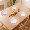 REGALWOVEN Round Placemats Set of 6 Hollow Design Placemats for Dining Table Decor  Washable Kitchen Table Mat - 3 of 4