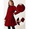 INSPIRE CHIC Women's Velvet A-Line Steampunk Double Breasted Winter Trench Coats - 2 of 4