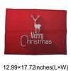 Unique Bargains Christmas Place Mats Linen Red White 13" x 17.7" 2Pcs - 3 of 4