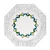 Wrapables Vinyl Metallic Colored Placemats for Weddings, Parties, Special Events (Set of 4), Silver Octagon - 4 of 4