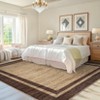 Modern Bordered Area Rug Washable Rug for Living Room - 4 of 4