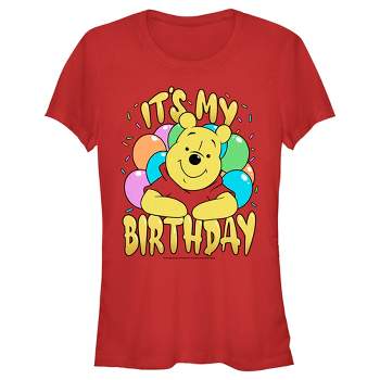 Juniors Womens Winnie the Pooh It's My Birthday T-Shirt