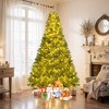 Tangkula 8 FT Pre-Lit Artificial Christmas Tree w/ 1200 Warm White LED Lights 3 Modes - 4 of 4