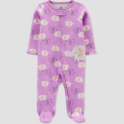 Image of Baby Girls' Elephant Sleep N' Play - Just One You® made by carter's Purple 6M