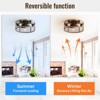 20'' Farmhouse Flush Mount Caged Ceiling Fans with Light and Remote Rustic Low Profile Fandelier Industrial Bladeless Ceiling Fans for Kitchen Bedroom - 4 of 4