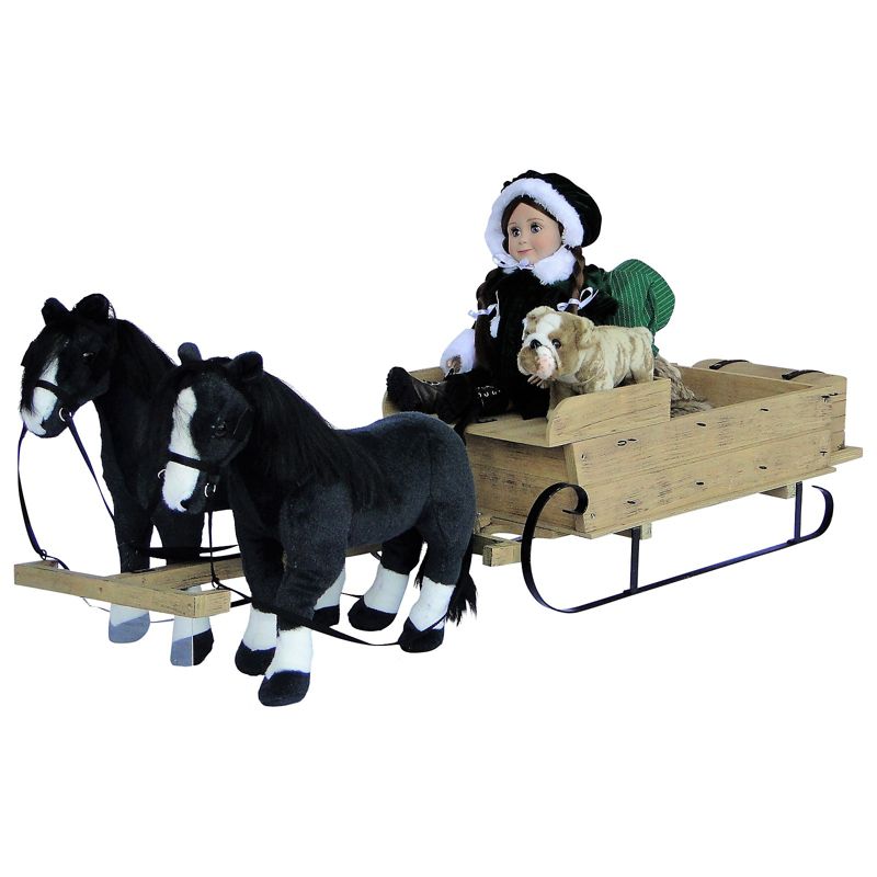 The Queen's Treasures 18 Inch Doll Little House Covered Wagon and Sleigh, 5 of 12