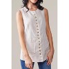 Women's linen longline vest - Aaron & Amber - 3 of 4