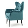 GDFStudio Dejon Mid-Century Modern Tufted Velvet Arm Chair with Wing Back - 4 of 4