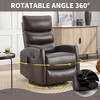 Heat Massage Manual Recliner Chair with Rocker and Swivel in Fabric for Living Room - 3 of 4