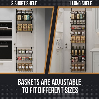 Home-Complete Over the Door Organizer - 9-Tier Hanging Wall Rack for Bathroom or Kitchen Organization - Pantry Organization and Storage by Home-Complete (Black) — фото 6