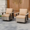 EAGLE PEAK Classic 2-Piece Patio Chair Set, 360° Swivel Rocking Chairs with Thick Cushions, All-Weather Wicker Outdoor Lounge Gliders - 2 of 4