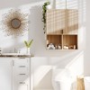Bathroom Wall Cabinet,Natural Finish Bathroom Organizer，Over Toilet Storage Cabinet with Adjustable Shelf,  Wooden Medicine Cabinet with Hinges - 4 of 4