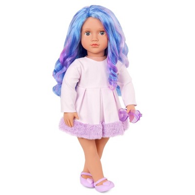 Our Generation Veronika 18 Fashion Doll With Blue/purple Hair : Target