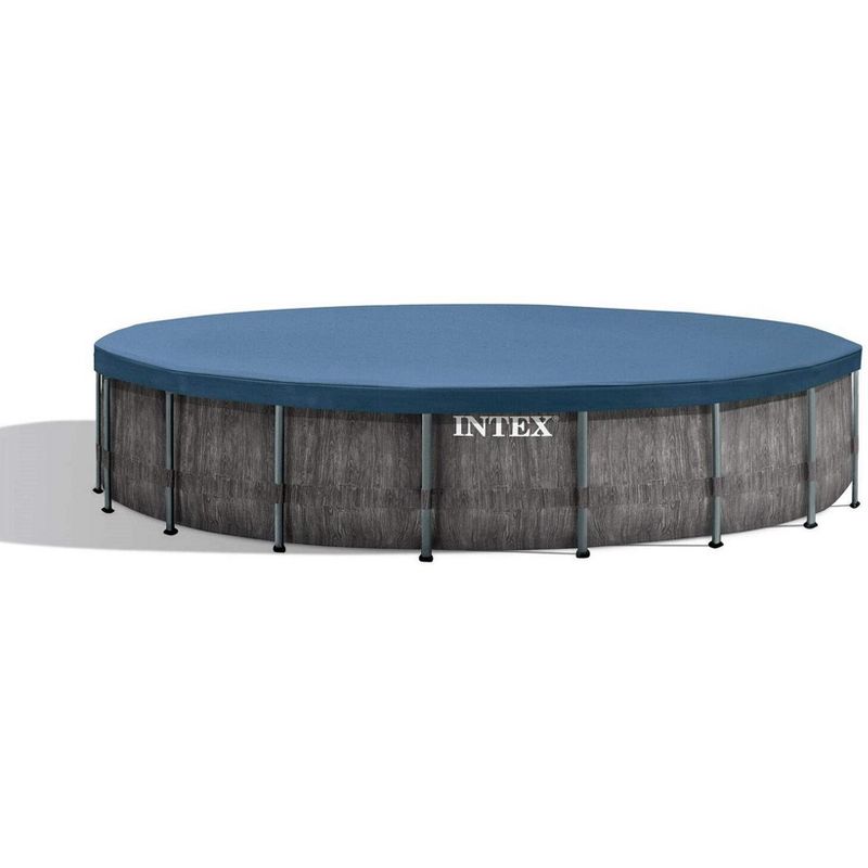 Intex 18ft x 48in Greywood Prism Steel Frame Pool Set with Cover, Ladder, Pump, 3 of 4