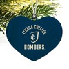 Ithaca College Bombers Logo Heart Love Wood Christmas Tree Holiday Ornament - 2 of 3