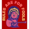 Juniors Womens Sing 2 Ash Rules Are for Fools T-Shirt - 2 of 4