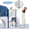CuisinSmart 8 in 1 Toddler Slide Indoor Playground for 1-3, with Slide, Basketball Hoop, Climber, Crawling Tunnel, Telescope, Toy Storage - 2 of 4