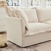 Modern Single Sectional Modular Sofa Chair,Chenille Fabric Cushion Sectional Modular Sofa Chair,Armrests Chair With Slip Covered-Coolbibila - 2 of 4