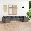 vidaXL Garden Lounge Set Grey PE rattan Large Modular - 2 of 4