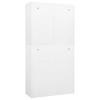 vidaXL Steel Office Cabinet with Adjustable Shelves and Locker - White 35.4"x15.7"x70.9" - Filing Cabinet Design with Locks and Ballbearing Runners - 4 of 4