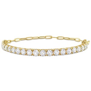 EVERLY JEWELRY | Yellow Plated Sterling Silver 6 CT TGW Created White Sapphire Bracelet, 7.5-inch - 1 of 4