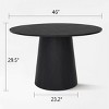 Dwen 46'' Dining Room Table with Pedestal Base, Manufactured Wood Foild with Grain Paper Round Top Dining Table - Maison Boucle - image 4 of 4