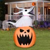 Gemmy Airblown Inflatable Zero w/Pumpkin Disney  , 4.5 ft Tall, Multi - 2 of 4