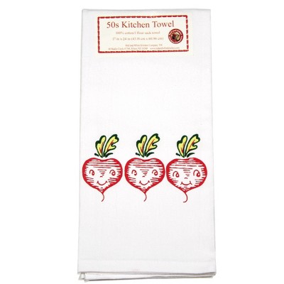 Decorative Towel 24.0" Retro Ravishing Radishes Kitchen 100% Cotton Vegetable  -  Kitchen Towel
