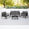 5-Piece Outdoor Plastic Sofa Set with Cushions and Coffee Table aa??Modular Sectional Furniture for Patio, Garden, or Balcony - 2 of 4