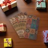 Unique Bargains Gift Wrap Paper Christmas Logo Yellow Kraft 27.56"x19.69" 5 Pcs - 2 of 4