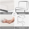 Bekrvio 26" Counter Height Bar Stools - with Back & C-Shaped Metal Frame, Upholstered Chairs for Kitchen Island, Home Bar, Pub - 4 of 4