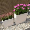 LeisureMod Thistle Fiberstone and MGO Clay Planter Set, Mid-Century Modern Rectangular Planter for Indoor and Outdoor - 3 of 4