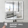 April Anti-Fog Frameless Rectangular LED Bathroom Vanity Mirror, Wall Mounted with Adjustable Light,Smart Touch Button-The Pop Home - 2 of 4