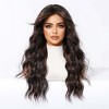 Jessie's Wig Loose Wave Style Natural Look Brown highlights Heat Resistant Synthetic Hair Wigs For Women 24 Inch - 4 of 4