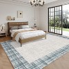 Modern Plaid Carpet,Washable Non-Slip Soft - 2 of 4