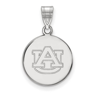 Black Bow Jewelry 14k White Gold Auburn Tigers NCAA Medium Pendant