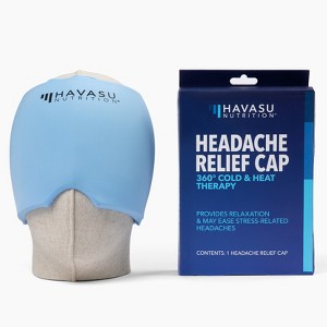 Havasu Nutrition Migraine Cold & Hot Cap, 360° Headache Relief Cap, Cold & Heat Therapy, Ice Cap for Migraines, Head Ice Pack, 1ct - 1 of 4