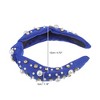 Unique Bargains Women's Knotted Simulated Pearl Rhinestones Headband 1.18" Wide 1Pc - 4 of 4