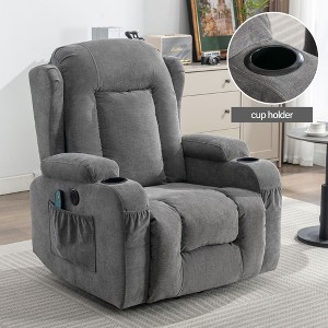 NicBex Massage Recliner Chair with Heating Modern Power Lift Accent Chair with Side Pocket and USB Port for Living Room, Bedroom - 1 of 4