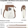 FATMOON Small Crossbody Bags for Women Cell Phone Purse Leather Triple Compartment Handbags Wallet Purses with Card Slots - 3 of 4