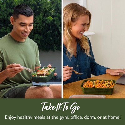 Khaki Green BPA-Free Reusable Meal Prep Containers, 10-Pack