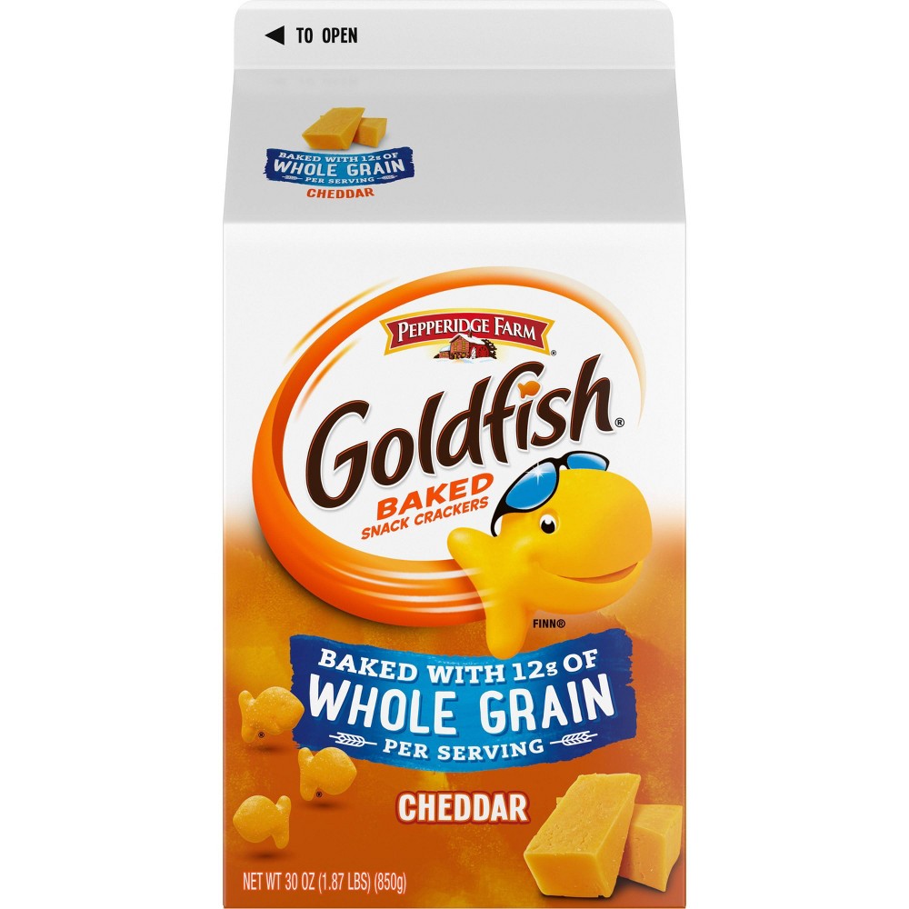 UPC 014100096573 product image for Goldfish Cheddar Baked with Whole Grain Snack Crackers - 30oz | upcitemdb.com