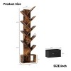 Tree Bookshelf with Drawer and Anti-Tip Hardware, 9-Tier Vertical Storage for Small Spaces and Home Office-3irtyhousy - 4 of 4