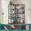 5-Tier L-Shaped Corner Bookcase, Industrial Tall Bookshelf with Storage, Heavy-Duty Metal Frame for Living Room, Bedroom, Home Office - 4 of 4